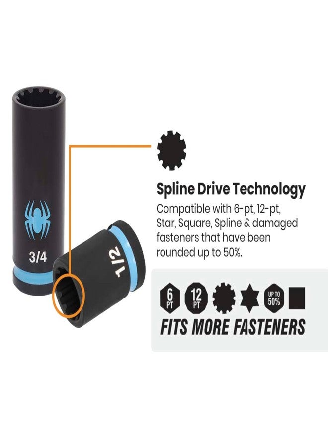 Spyder 10-Piece 3/8-Inch Drive SAE Impact Socket Set with Adapter (19702) - Image 3