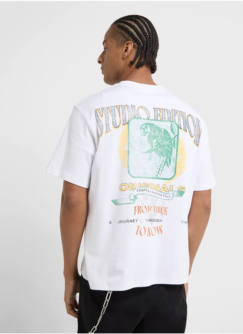 JACK & JONES Jorlucca Graphic Crew Neck T-Shirt