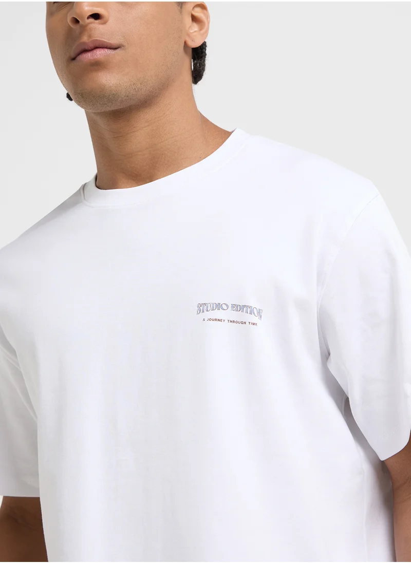 JACK & JONES Jorlucca Graphic Crew Neck T-Shirt