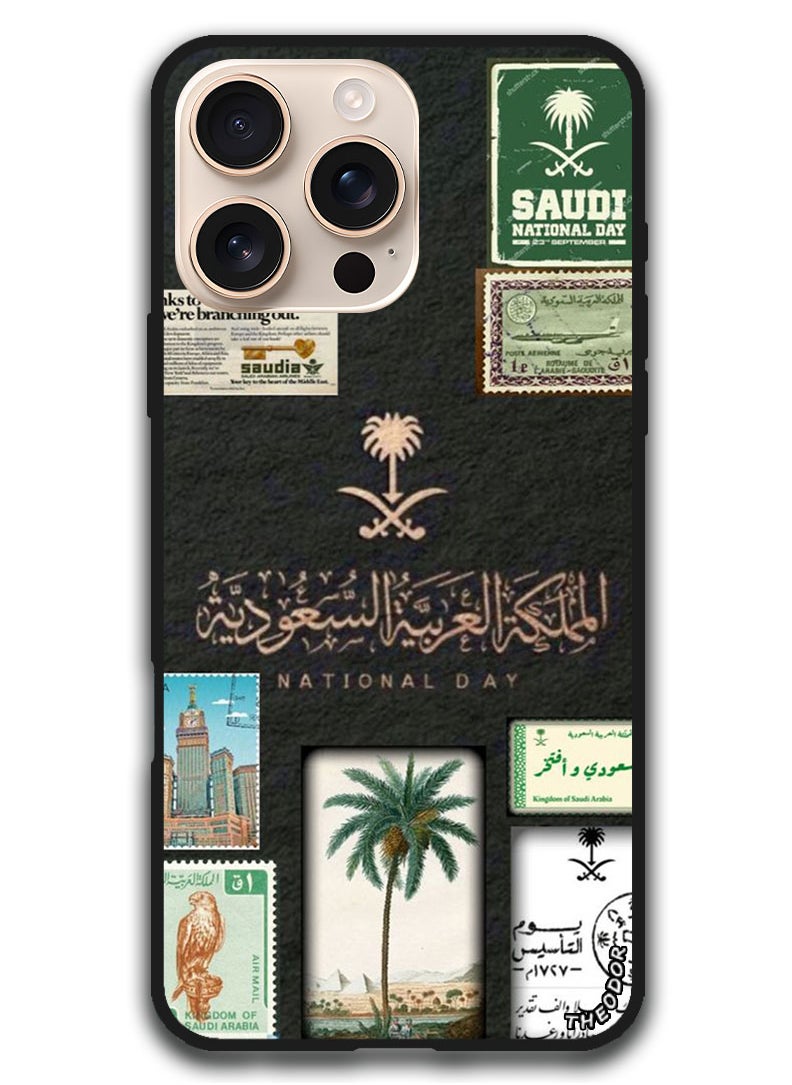 Theodor Protective Case Anti Scratch Shock Proof Bumper Cover For iPhone 16 Pro Max (6.9)-inch KSA national day  - Image 1