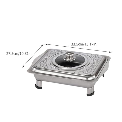 Matiko Stainless Steel Buffet Dish Rectangular Chafing Food Tray Chafer Pan with Lid Steam Table Pan for Wedding Parties Banquet Catering Events - Image 5