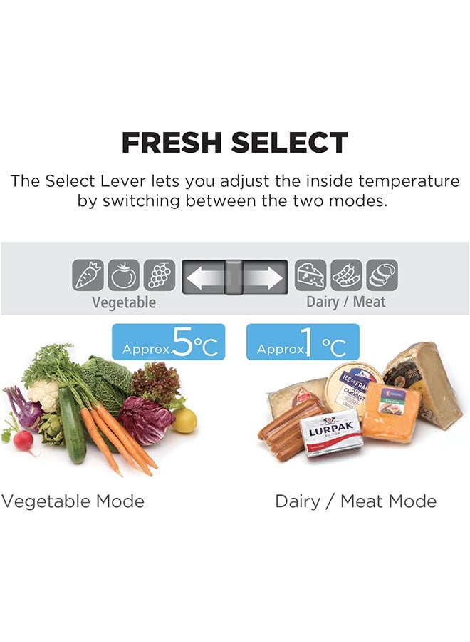 HITACHI 715L Gross And 510L Net Capacity Top Mount Double Door Refrigerator, 2 Doors Fridge With Dual Fan Cooling, Touch Screen Control, Twist Ice Tray 150 W RV715PUK7KPSV Silver - Image 5