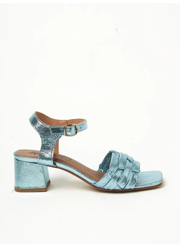 Y.so Y.SO Ladies Mid Heel Sandals Blue | Made In India