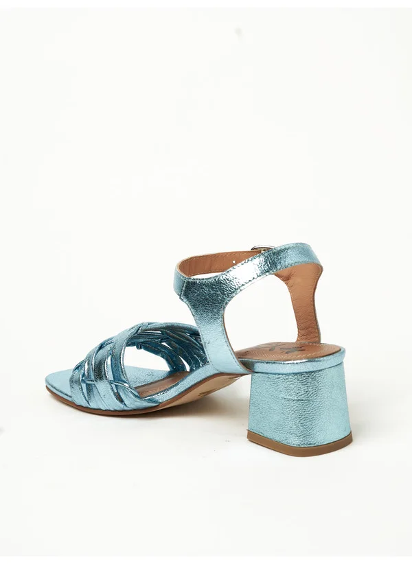 Y.so Y.SO Ladies Mid Heel Sandals Blue | Made In India