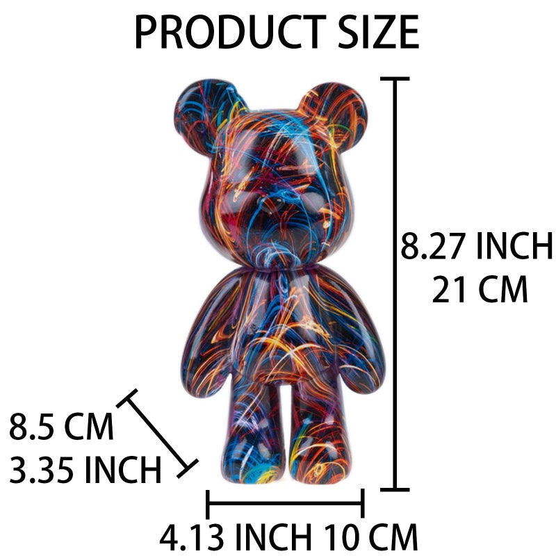 Coniuty Abstract Animal Sculpture Home Decor, Bear Statue Decoration for Office, Bedroom, Living Room on Table, Shelf, Cabinet (Type B) - Image 2