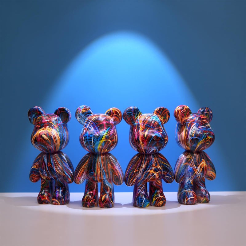 Coniuty Abstract Animal Sculpture Home Decor, Bear Statue Decoration for Office, Bedroom, Living Room on Table, Shelf, Cabinet (Type B) - Image 5