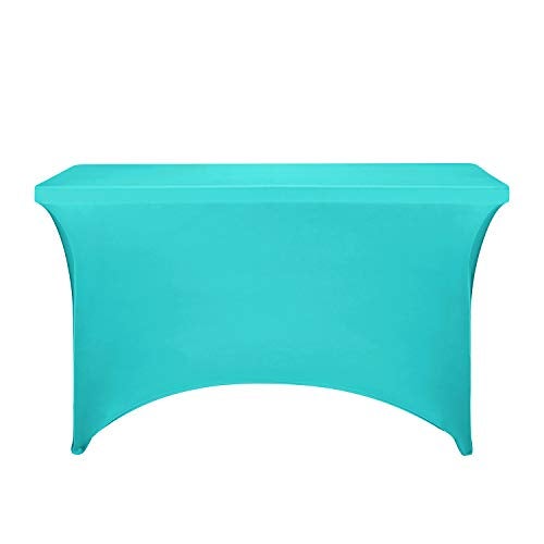 LZY Spandex Fitted Stretch Table Cover for 4ft or 6ft or 8ft Folding Table, Rectangular Cocktail Tablecloth, Perfect for Party or Banquet - Image 2