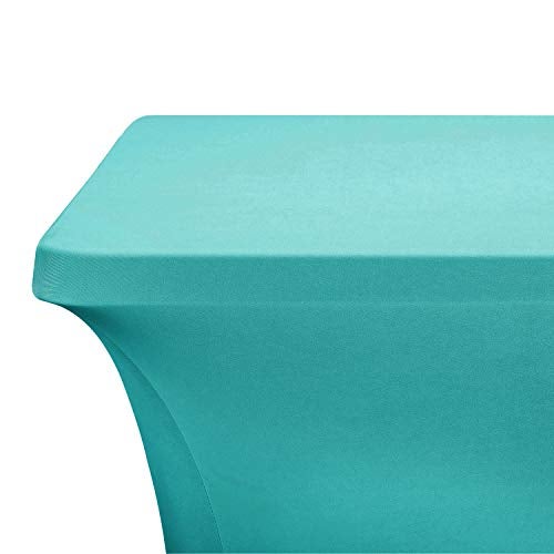 LZY Spandex Fitted Stretch Table Cover for 4ft or 6ft or 8ft Folding Table, Rectangular Cocktail Tablecloth, Perfect for Party or Banquet - Image 4