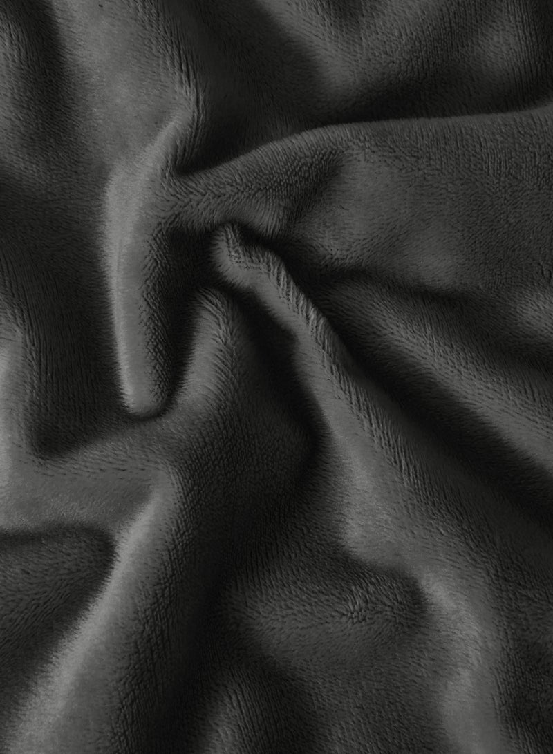 Master Home Textile Velvet Fitted Sheet Set, Queen Size - 3PCS,Fits 160 x 200 cm Bed, Soft & Cozy - Image 3