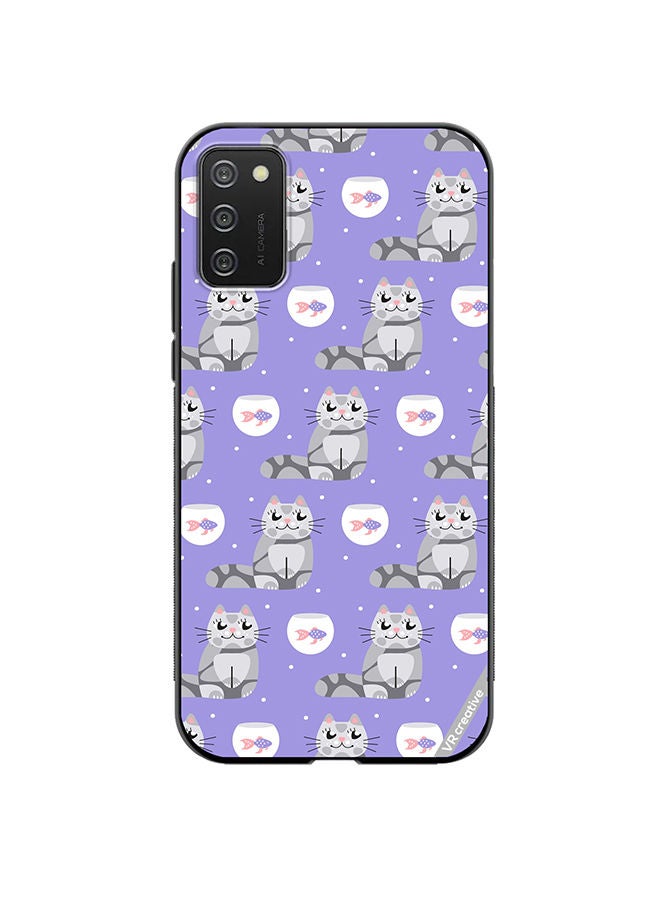 VR CREATIVE Protective Case Cover For Samsung Galaxy A02s Aquarium On Gently Lilac Speckled Design Multicolour - Image 1