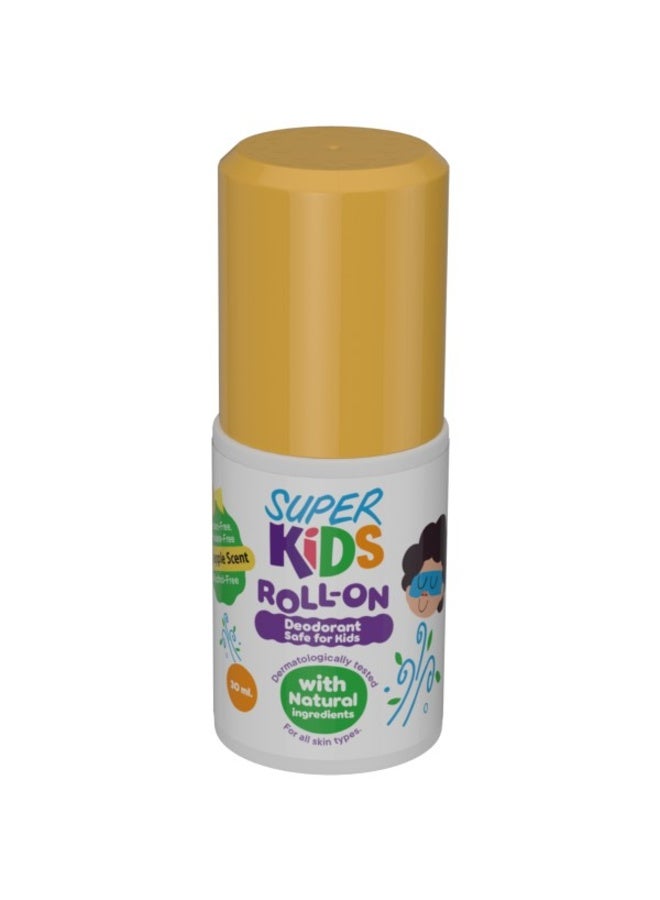 Super Kids Roll On Deodorant Safe For Kids 30 ml - Pineapple Scent