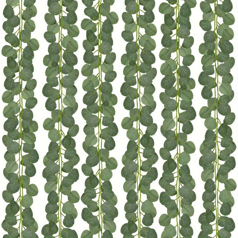27 5 Feet Artificial Eucalyptus Garland 4PCS Green Vine For Wedding Table Decor - Image 5