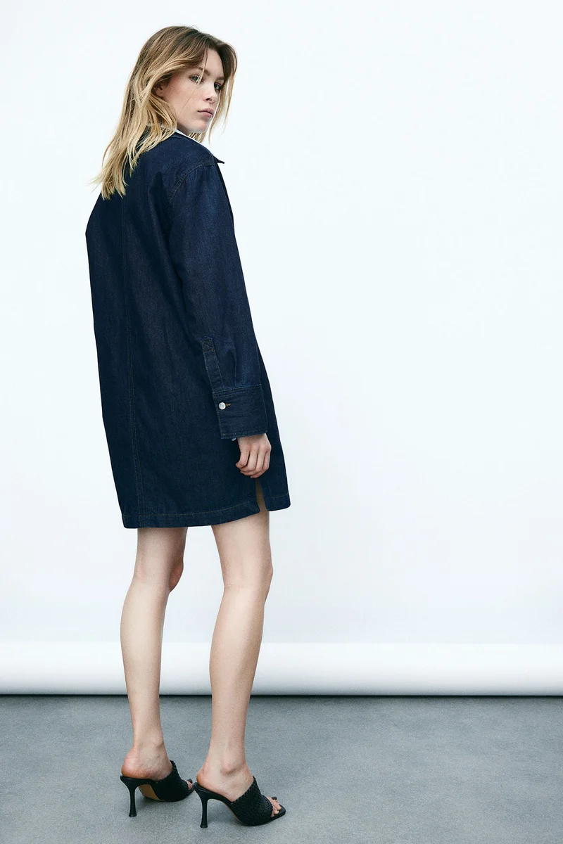H&M Collared denim dress