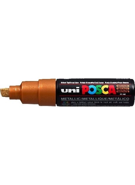 Uni Posca Pc-8k Paint Marker 8 mm Cut Tip Metallic Bronze 