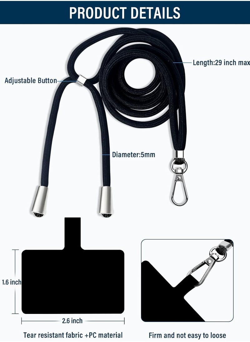 Digipace Phone Lanyard, Universal Crossbody Cell Phone Lanyards, Multifunctional Nylon Patch Adjustable Shoulder Neck Strap Compatible with Most Smartphones  - Image 4