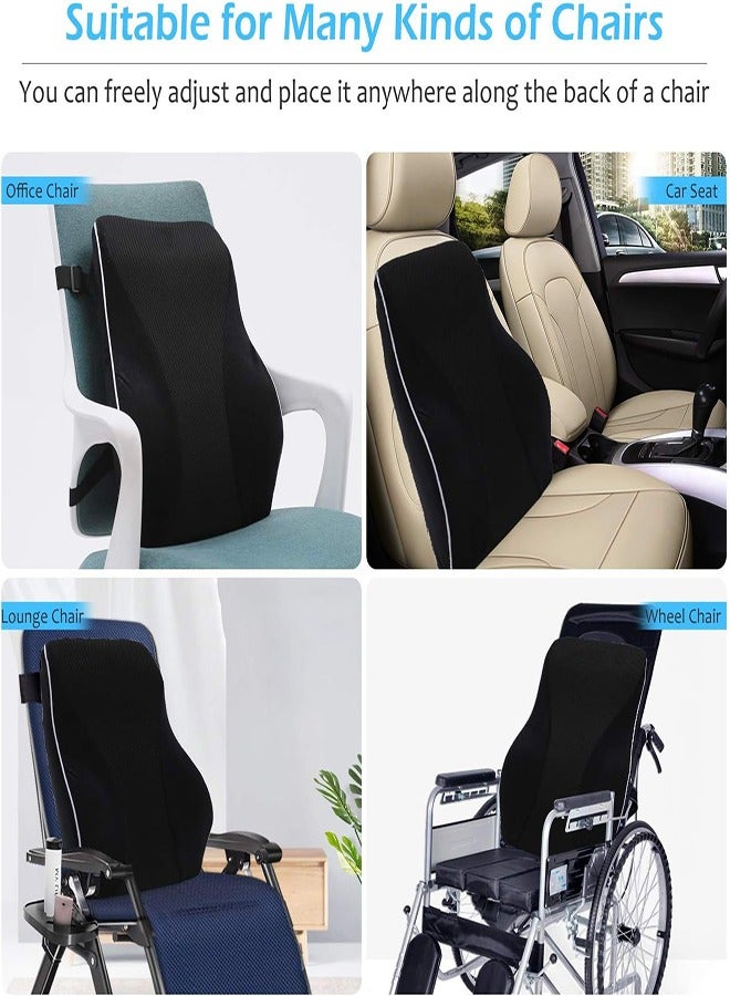 0TO1 TECH Ergonomic Lumbar Support Cushion, Memory Foam Back Support for Car Seat Office Chair Gaming Chair, Backrest with Skin-friendly Cover & Dual Adjustable Straps - Image 5