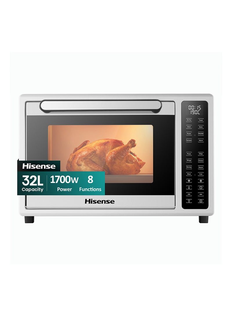 Hisense 32L Air Fryer Oven 32 L 1700 W H32AOSL1S5 Stainless Steel - Image 1