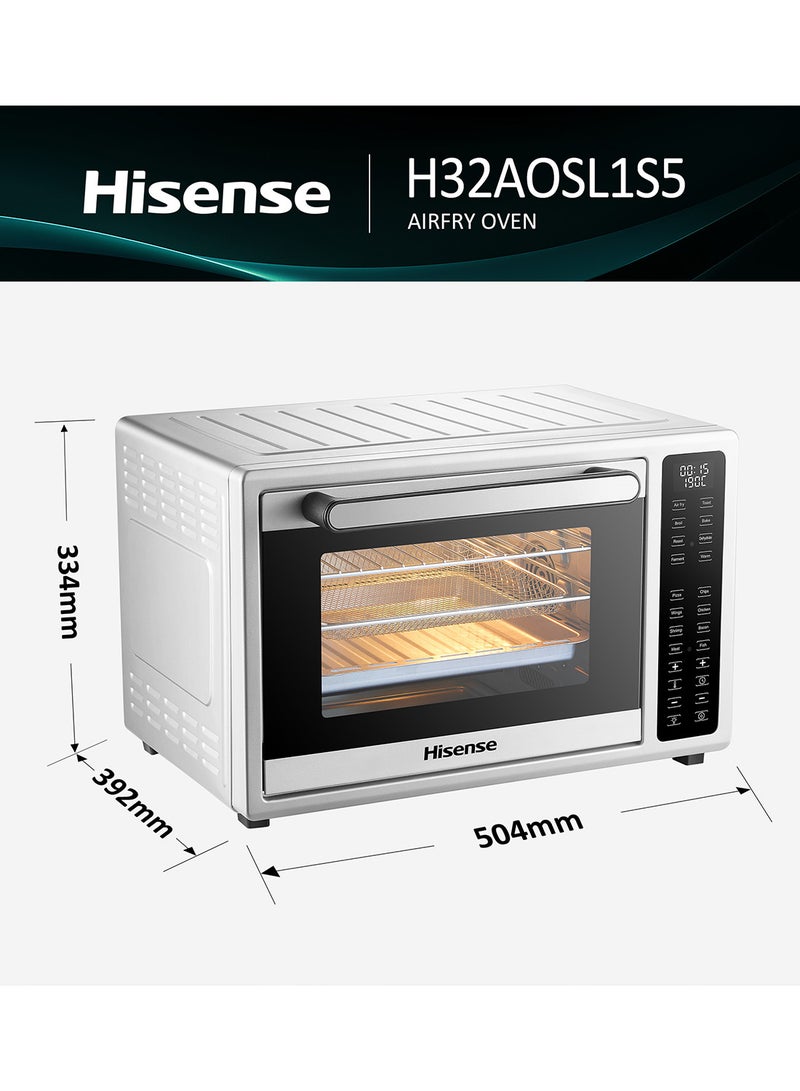Hisense 32L Air Fryer Oven 32 L 1700 W H32AOSL1S5 Stainless Steel - Image 2