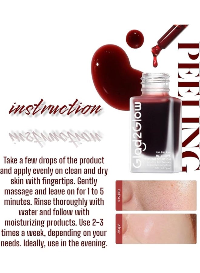 Glad2Glow AHA BHA PHA Intensive Peeling Solution 15ml - Image 1