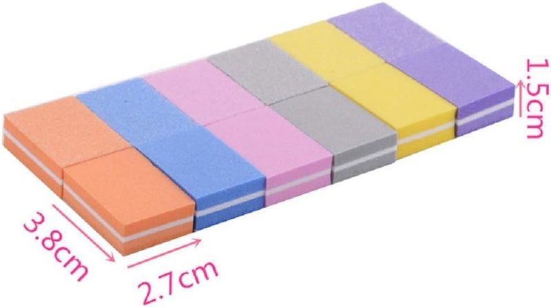Yimart 20 Pcs Double-sided Mini Nail Buffer Block Colorful Sponge Nail Polish Sanding Buffer Strips Nail File Blocks Manicure Tools (Pink) - Image 4
