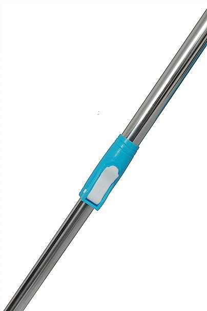 QUALIZA 360 Spin Cleaning Mop Stainless Steel Rod Handle Stick Set with 2 Refills for Home and Bathroom Floor Tiles Blue - Image 2