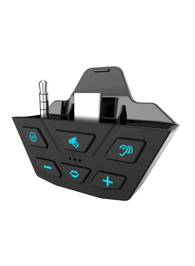Captaintech Headphone Adapter for Xbox One, Xbox Series Plug and Play Custom Chat While Gaming Audio Toggle One Button Mute Built-in Microphone Capability(Black) - Image 1