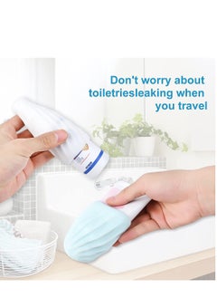 SYOSI Leak Proof Sleeves for Travel Container 10 Pcs, Reusable Silicone Leak Proof for Travel Size Toiletries,  Elastic Sleeves for Cosmetics Leak Proofing, Toiletry Covers for Leak Proofing in Luggage  - Image 5