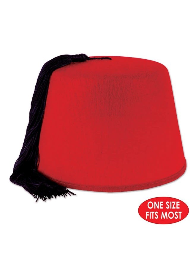 Beistle Tassels Arabian Nights Party Supplies Tarboosh Costume Accessories, One Size, Red/Black - Image 3