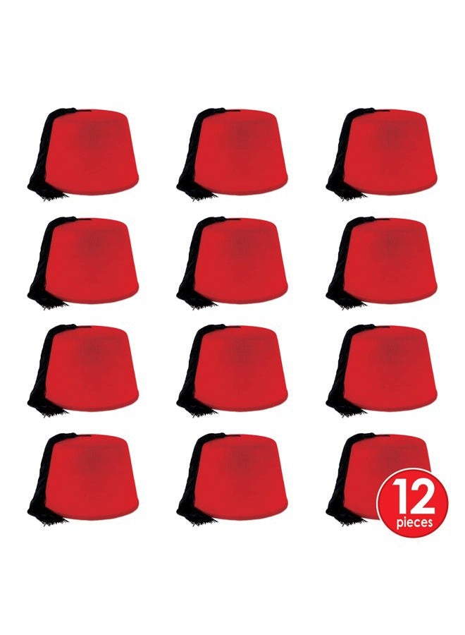 Beistle Tassels Arabian Nights Party Supplies Tarboosh Costume Accessories, One Size, Red/Black - Image 2