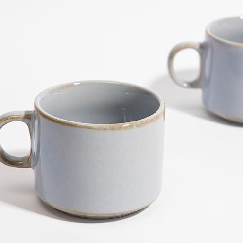 Beyond Homes Ceramic Tea Cups Set of 6 | Microwave & Dishwasher Safe Coffee Mugs | Elegant Printed Tea Cups for Home, Office & Gifting | 280 ml Each (Blue) - Image 3