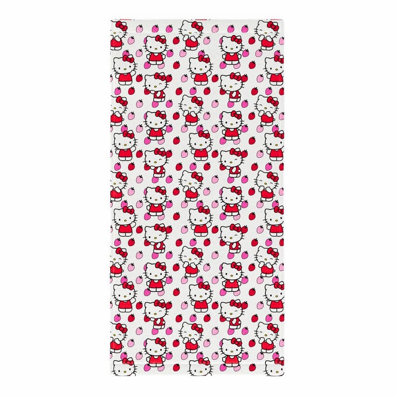 Franco Hello Kitty Oversized Bath Towel â€“ 100% Cotton Super Soft & Abosrbent - Strawberry Print â€“ 30â€ x 54â€ (Officially Licensed Product) by Franco - Image 1