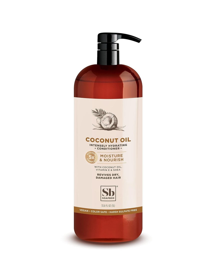 Soapbox Coconut Oil Conditioner, Sulfate & Paraben Free, Silicone Free, Color Safe, and Vegan Hair Conditioner (33.8 Ounces) - pzsku/ZECAC5E86848FC735BFE7Z/45/_/1738933202/5c497b09-8939-4b26-8857-ae9cbee2d2c7