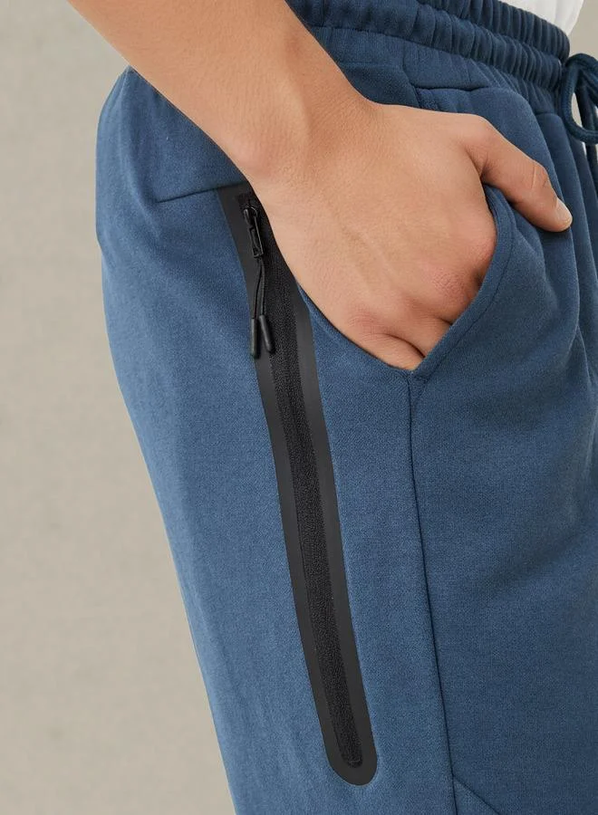Kappa BLUE Kappa Heat Sealed Zipper Joggers for Men | Best Price UAE