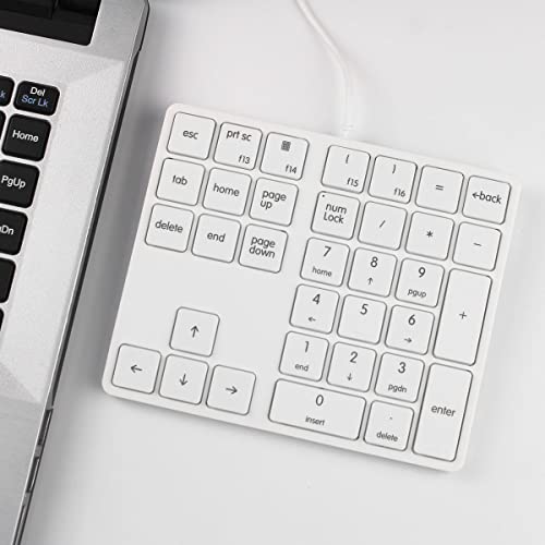 Qisan Numeric Keypad 34 Keys (30%) Mini Multifunctional Wired Number Keypad Black Magicforce | Number Pad for Laptop | Gaming Keypad for Pc | Laptop Accessories | Keypad for Computer-White Magicforce - Image 3