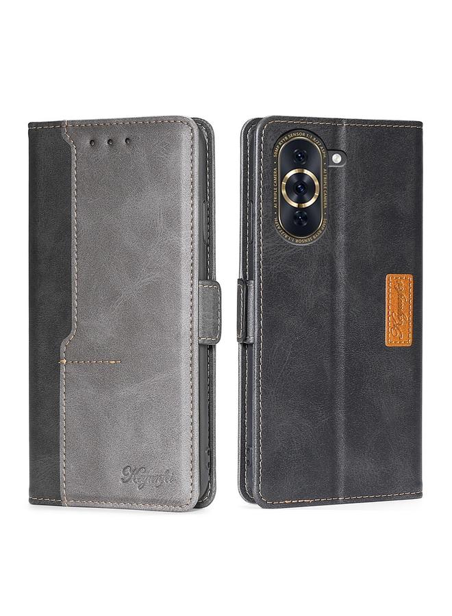 S-TOP Case For Huawei nova 10 Pro Contrast Color Side Buckle Leather Phone Case - Image 1