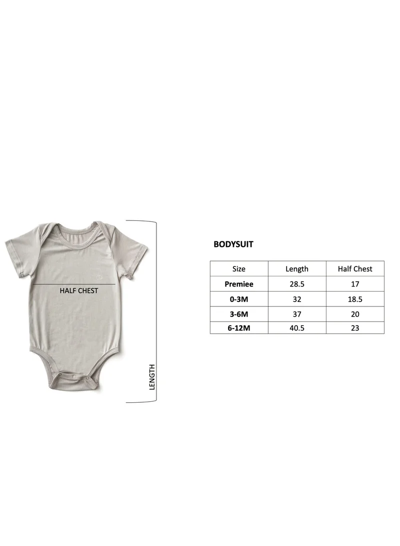 Anvi Baby Organic Bamboo Spandex Bodysuit- White 6 to 12 months