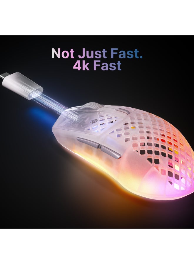 steelseries Aerox 3 Wireless Gen 2 - Super-Light 68g Gaming Mouse, 4K Polling, 26K DPI Optical Sensor, 200 Hour Battery, IP54 Water Resistant, 80m Click Durability, RGB, 100% PTFE Feet - Magenta I 62715 - Image 2