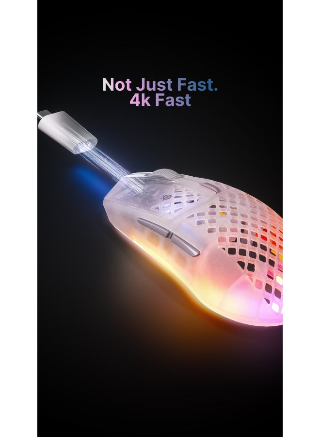steelseries Aerox 3 Wireless Gen 2 - Super-Light 68g Gaming Mouse, 4K Polling, 26K DPI Optical Sensor, 200 Hour Battery, IP54 Water Resistant, 80m Click Durability, RGB, 100% PTFE Feet - Magenta I 62715 - Image 3