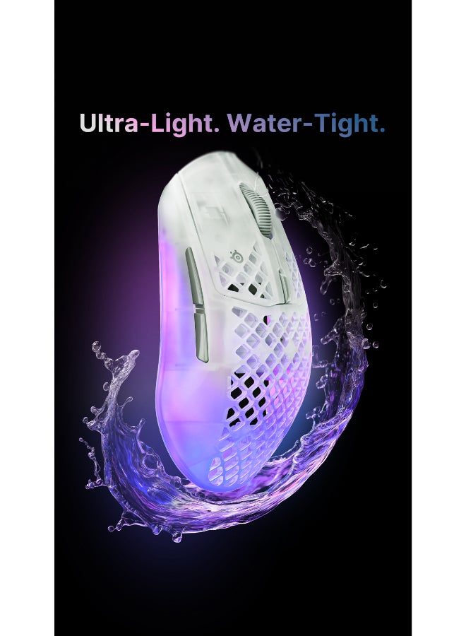 steelseries Aerox 3 Wireless Gen 2 - Super-Light 68g Gaming Mouse, 4K Polling, 26K DPI Optical Sensor, 200 Hour Battery, IP54 Water Resistant, 80m Click Durability, RGB, 100% PTFE Feet - Magenta I 62715 - Image 5