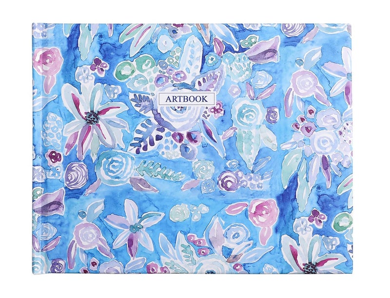 GND ART STUDIO GND ART STUDIO Premium A5 Artbook/Sketchbook for Artists/Drawing Notebook for Students(60 Page-120 Sides/7x9 Inch/140 GSM) Compatible with a Charcoal, Watercolors, Acrylic Paint, Ink or Pencil_Blue Meditations  - Image 1
