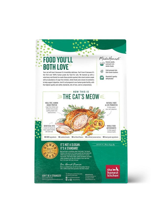 the honest kitchen - The Honest Kitchen Whole Food Clusters Grain Free Chicken Dry Cat Food, 4 lb Bag - Image 1