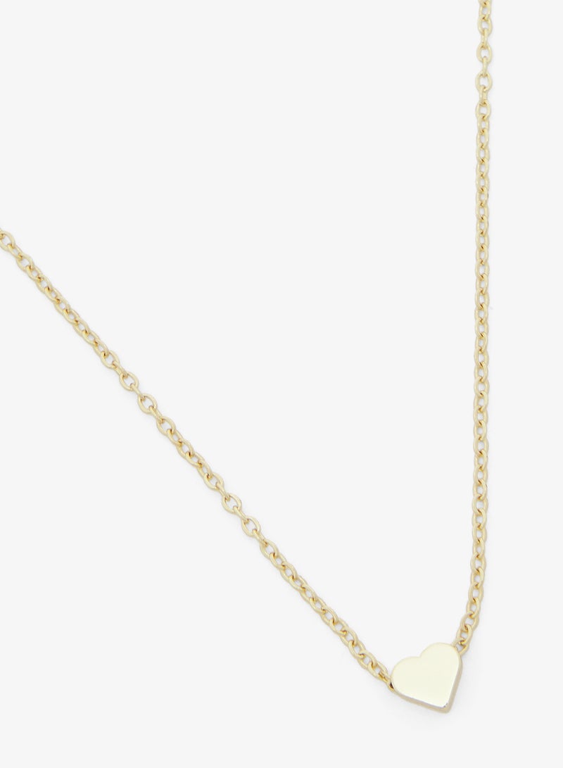 Ginger Layered Heart & Bow Charm Necklace - Image 4