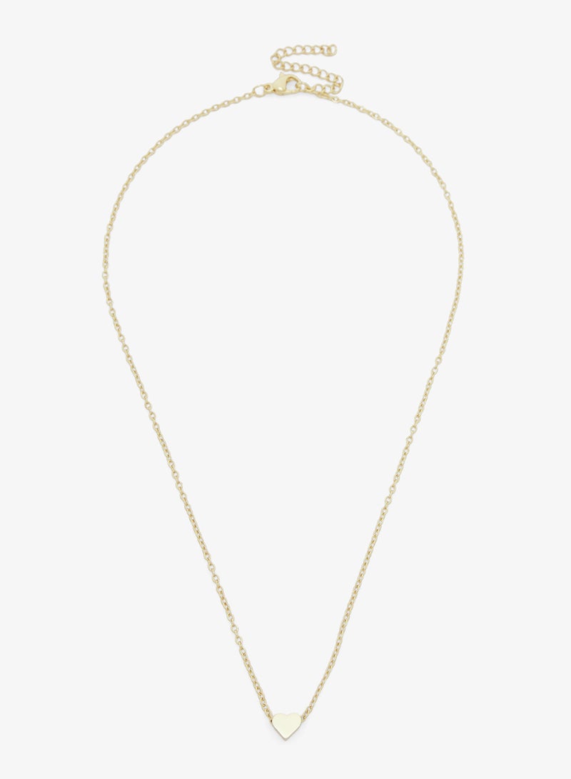 Ginger Layered Heart & Bow Charm Necklace - Image 2