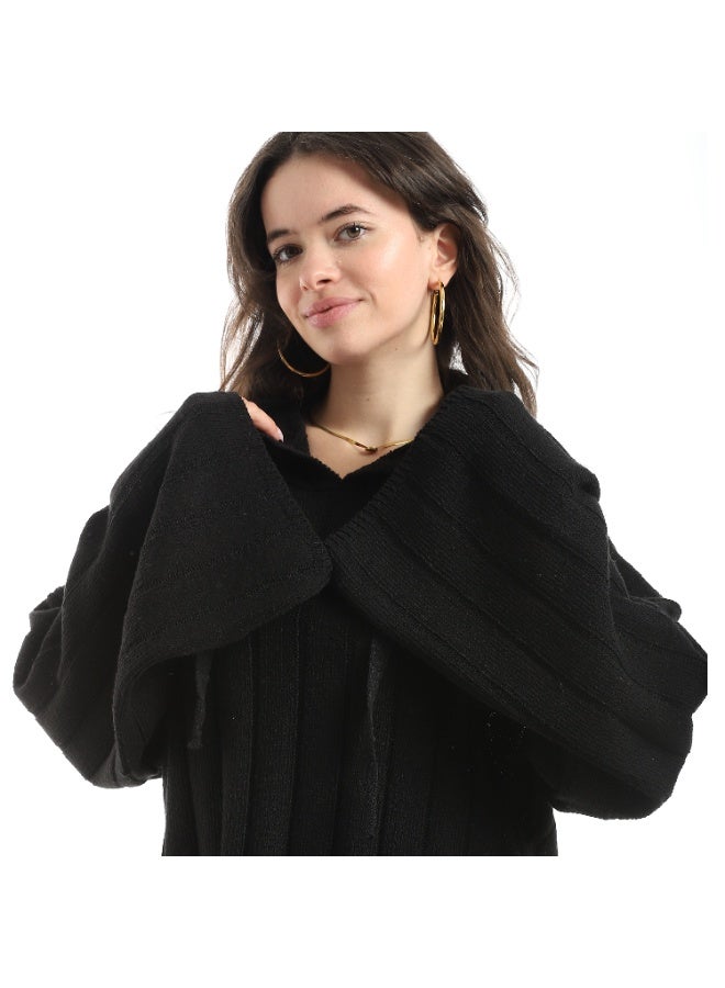 Andora Long Sleeves Self Patterened Knitted Pullover _ - Image 4