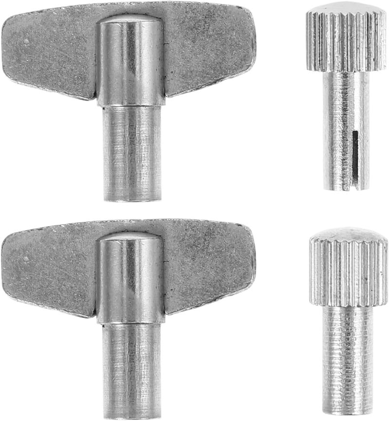 OUNONA Mechanical Clock Repair Accessories Set Metal Winding Keys for Vintage Alarm Clocks 4-Piece Key Kit for Mechanism Replacement and Adjustment - Image 1