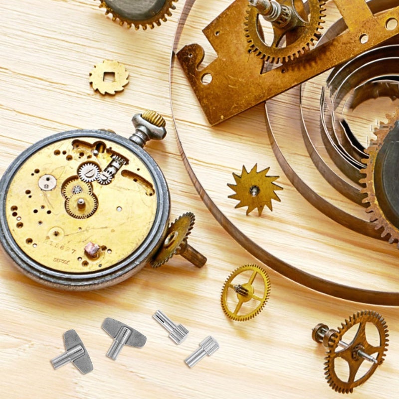 OUNONA Mechanical Clock Repair Accessories Set Metal Winding Keys for Vintage Alarm Clocks 4-Piece Key Kit for Mechanism Replacement and Adjustment - Image 3