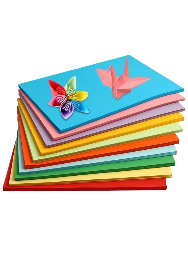 100 قطعة ورق نسخ ملون A4، ورق تغليف هدايا ورق زينة حرفية - Image 1