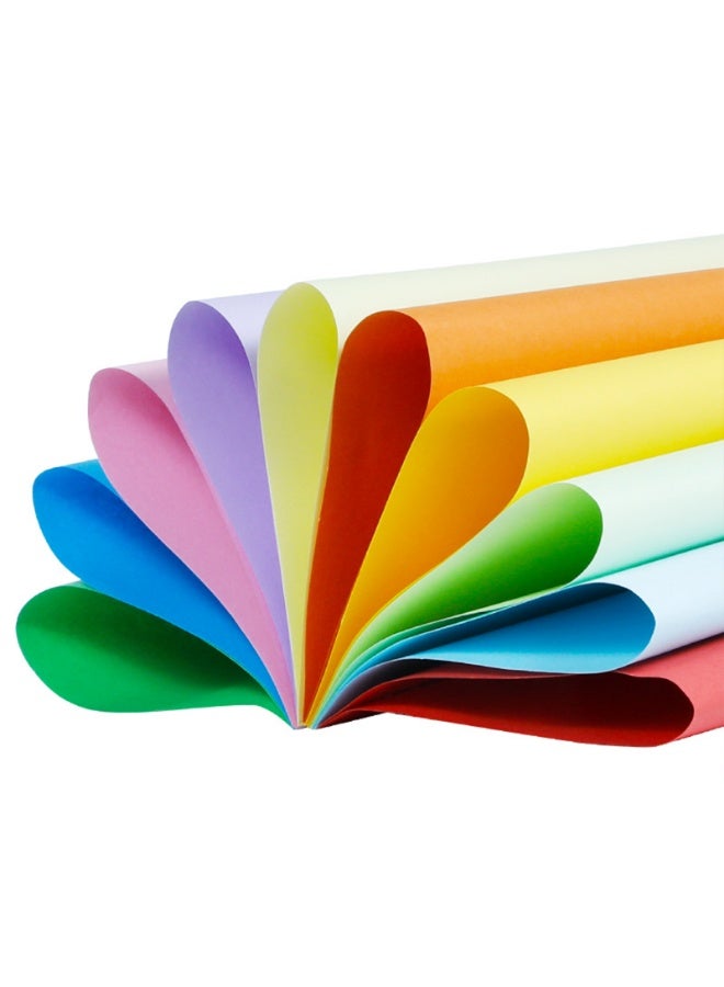100 قطعة ورق نسخ ملون A4، ورق تغليف هدايا ورق زينة حرفية - Image 3
