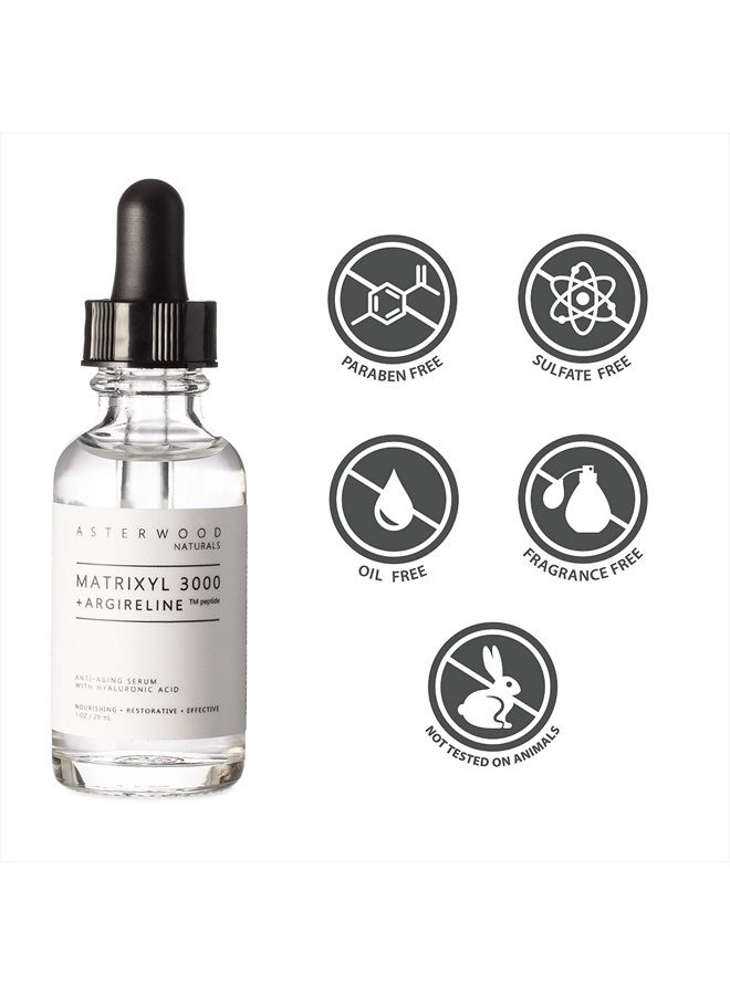 Asterwood Naturals سيروم أستروود ماتريكسيل 3000 + أرجيريلين + حمض الهيالورونيك العضوي للوجه؛ سيروم مضاد للشيخوخة، سيروم مضاد للتجاعيد، سيروم للعناية بالبشرة، 29 مل/1 أونصة - Image 4
