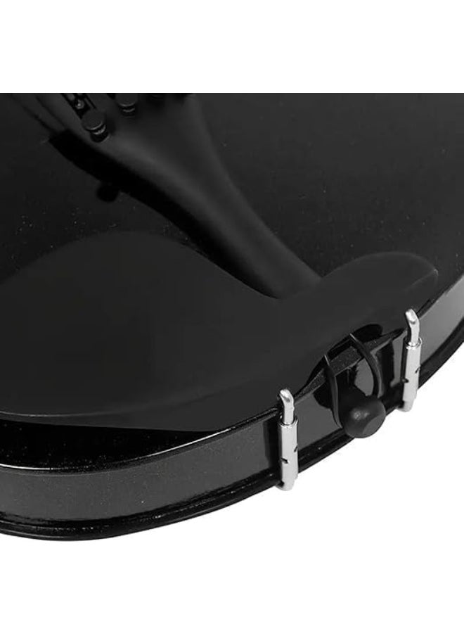 Megarya - Megarya 4/4 Black Glossy Violin Made By Indian Solid Wood Perfect Choice for Violin Beginners Complete Set With Case, Bow and Rosin - Image 1